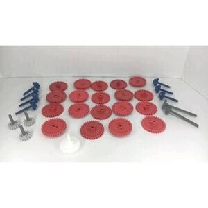Lot Of K’NEX Gears Red 2 1/8" , Blue , Gray See Pictures